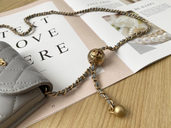 10 chanel bandouliere mini 1889 unblocked metal ball grey bag for women 9cm35in 9988