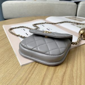 13 chanel bandouliere mini 1889 unblocked metal ball grey bag for women 9cm35in 9988