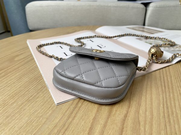 13 chanel bandouliere mini 1889 unblocked metal ball grey bag for women 9cm35in 9988