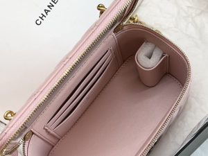 chanel vanity with chain light pink for women womens bags 62in16cm 9988