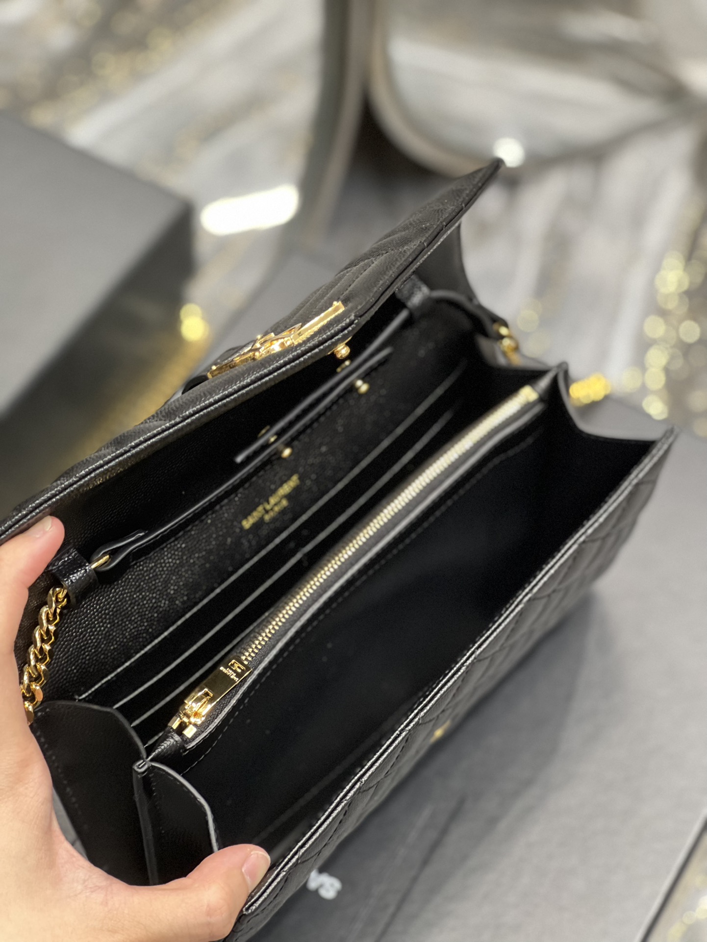 1 saint laurent envelope small chain bag black for women womens bags 86in22cm ysl 9988