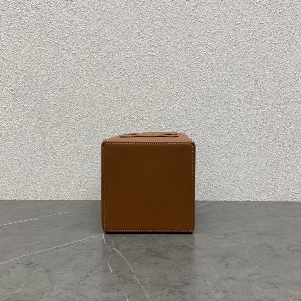 9 celine Pants cube bag cuir triomphe square tan for women 6in15cm 9988