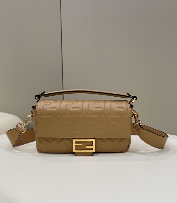 9 fendi print baguette brown for women womens handbags shoulder and crossbody bags 106in27cm ff 8br600 9988
