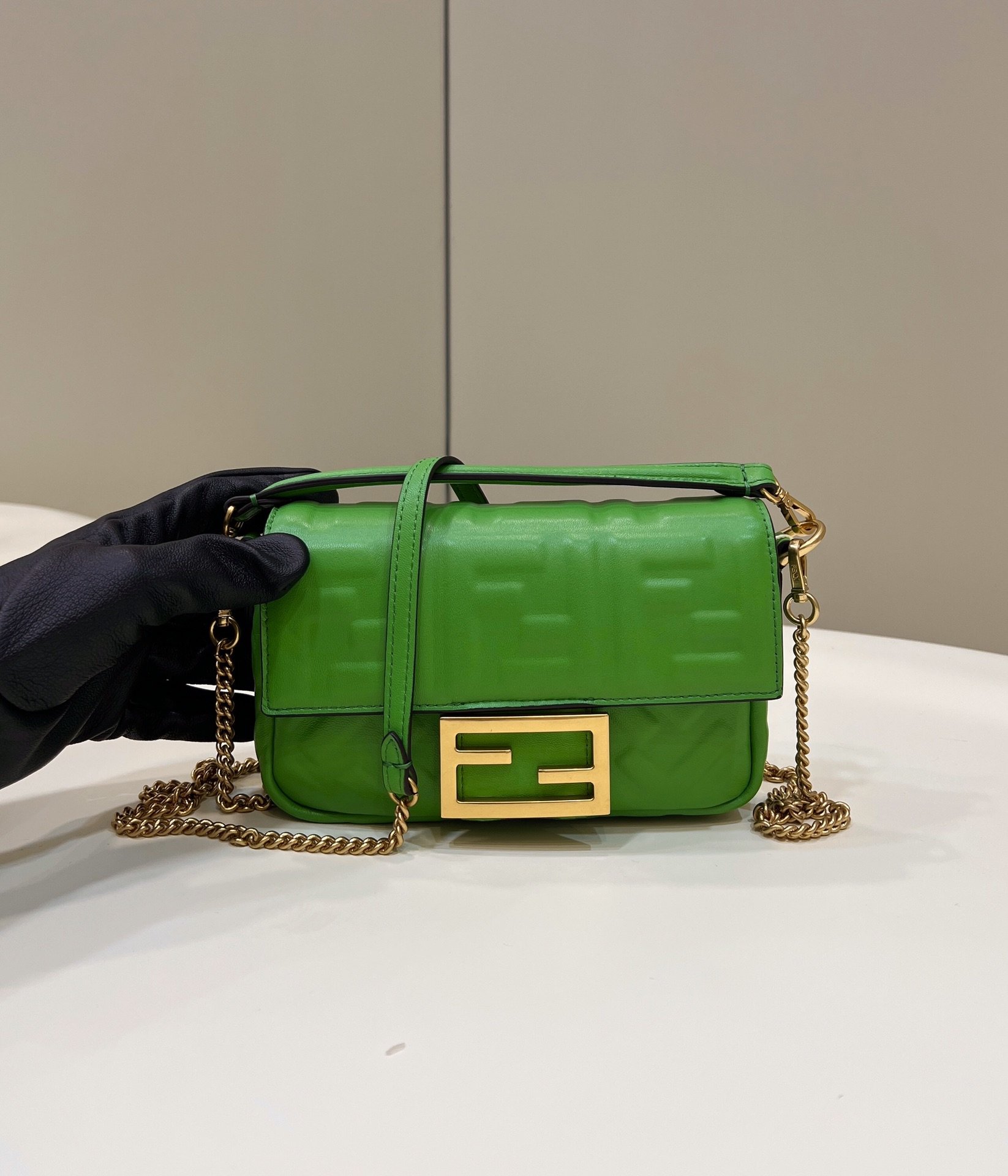 1 fendi baguette green for women womens handbags shoulder and crossbody bags 75in19cm ff 8bs017 9988