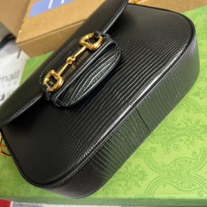 14 gucci horsebit 1955 lizard mini bag black for women womens bags 8in20cm gg 9988