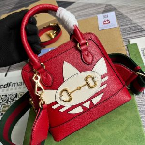 gucci x adidas horsebit 1955 mini bag red for women womens bags 79in20cm gg 9988