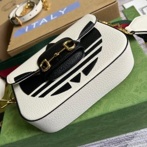 3 gucci x adidas horsebit 1955 mini bag white for women womens bags 81in21cm gg 658574 u3zdg 8727 9988