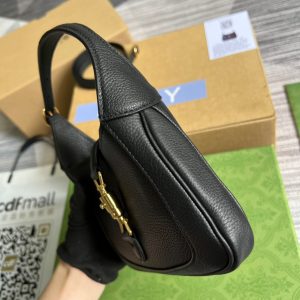 2-Gucci Jackie 1961 Mini Shoulder Bag Black For Women Womens Bags 7.5In19cm Gg 637091 10O0g 1000   9988
