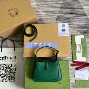 1-Gucci Jackie 1961 Mini Shoulder Bag Green For Women Womens Bags 7.5In19cm Gg   9988