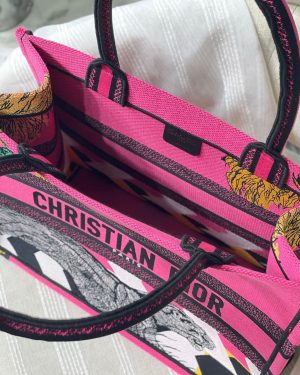 2-Christian Dior Medium Dior Book Tote Pink For Women Womens Handbags 14In36cm Cd   9988