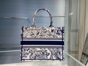 1-Christian Dior Medium Dior Book Tote Blue For Women Womens Handbags 14In36cm Cd M1296ztdt_M808   9988