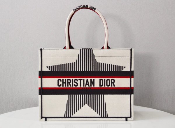 7 christian dior medium dior book tote white for women womens handbags 14in36cm cd 9988 1