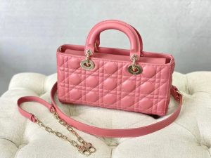 christian dior lady djoy bag pink for women womens handbags 26cm cd 9988