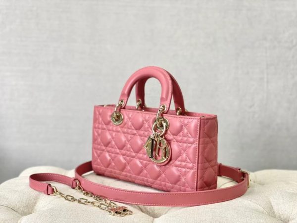 6 christian dior lady djoy bag pink for women womens handbags 26cm cd 9988