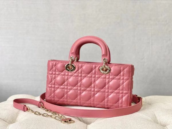 12 christian dior lady djoy bag pink for women womens handbags 26cm cd 9988