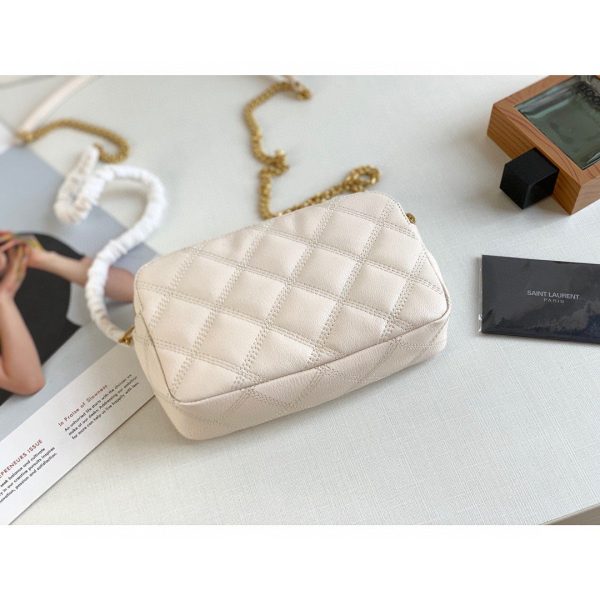 2 saint laurent becky crossbody bag white for women 7in18cm ysl p00555149 9988