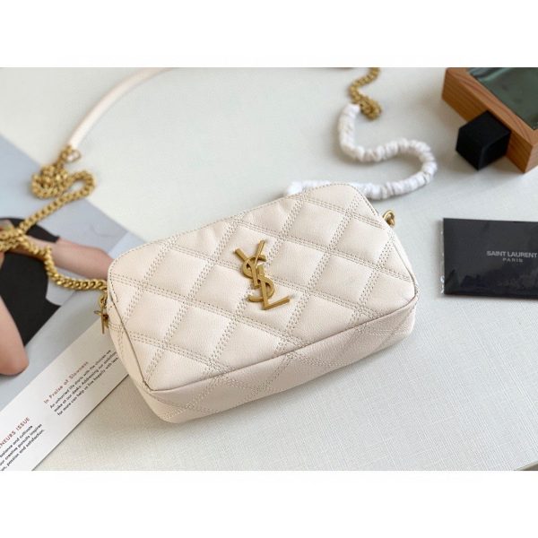 3 saint laurent becky crossbody bag white for women 7in18cm ysl p00555149 9988