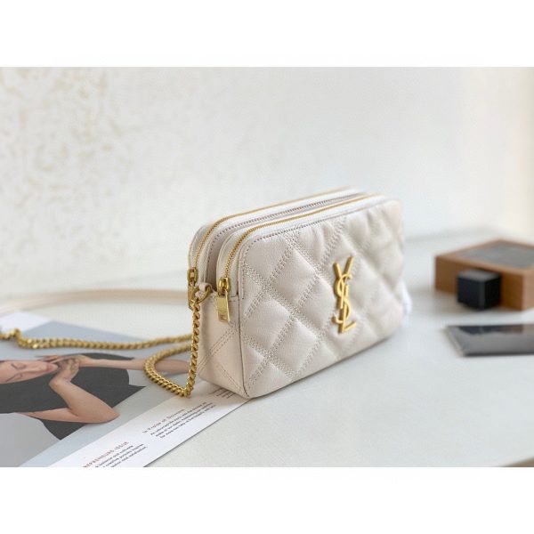 7 saint laurent becky crossbody bag white for women 7in18cm ysl p00555149 9988