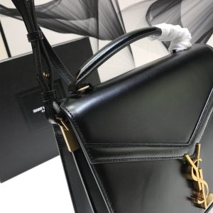 1 saint laurent cassandra medium top handle bag in grain black for women 96in245cm ysl 623931bow0w1000 9988