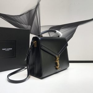 7 saint laurent cassandra medium top handle bag in grain black for women 96in245cm ysl 623931bow0w1000 9988