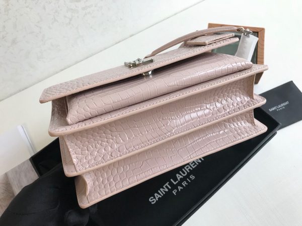 3 saint laurent sunset medium chain bag light pink for women 86in22cm ysl 442906dnd0n1202 9988