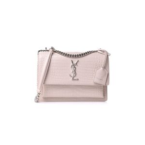 4 saint laurent sunset medium chain bag light pink for women 86in22cm ysl 442906dnd0n1202 9988