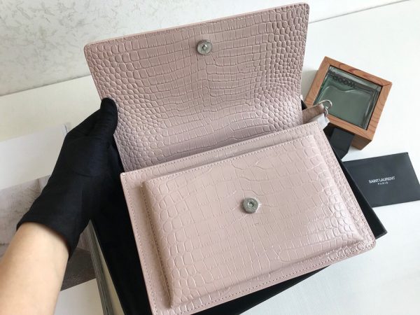 7 saint laurent sunset medium chain bag light pink for women 86in22cm ysl 442906dnd0n1202 9988