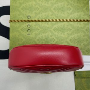 2 gucci marmont half moon shaped mini bag red for women womens bags 85in22cm gg 9988