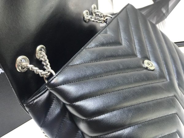 12 saint laurent loulou small chain bag in matelass y black for women 98in23cm ysl 494699dv7261000 9988