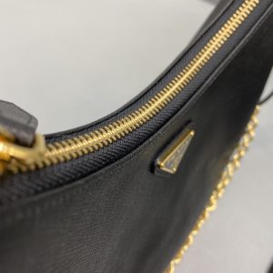 prada system nappa patchwork shoulder bag black for women womens bags 94in24cm 9988