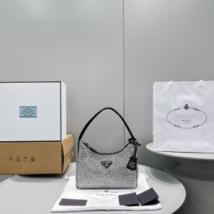 13 prada satin minibag with crystals silver for women womens bags 86in22cm 1bc515 2awl f0t7o v ooo 9988