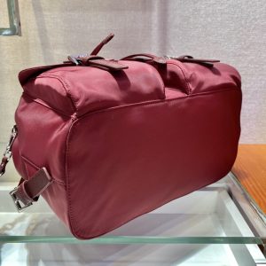 2-Prada Renylon Medium Backpack Red For Women Womens Bags 12.6In32cm   9988