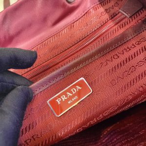 3-Prada Renylon Medium Backpack Red For Women Womens Bags 12.6In32cm   9988