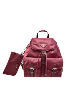 4-Prada Renylon Medium Backpack Red For Women Womens Bags 12.6In32cm   9988