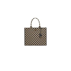 4 prada large symbole jacquard fabric handbag blackbeige for women womens bags 153in39cm 1ba356 2fkl f0y30 v ooo 9988