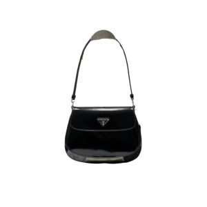 4 prada cleo brushed shoulder bag with flap black for women womens bags 86in22cm 1bd311 zo6 f0002 v ooo 9988