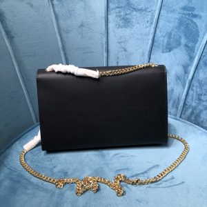 5 saint laurent kate medium chain bag with tassel in grain de poudre black for women 94in24cm ysl 354119bow0j1000 9988