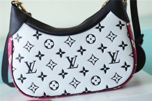 1 louis vuitton bagatelle monogram empreinte black white pink for women womens handbags shoulder and crossbody bags 22cm87in lv m46091 9988