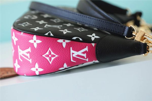 2 louis vuitton bagatelle monogram empreinte black white pink for women womens handbags shoulder and crossbody bags 22cm87in lv m46091 9988