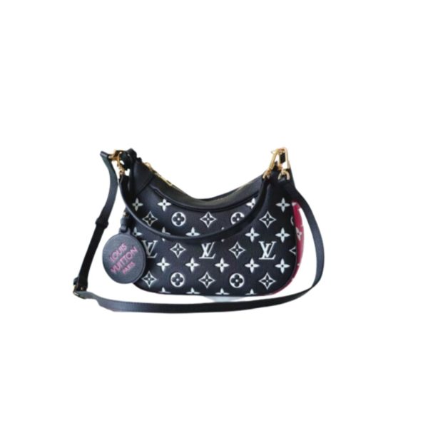 4 louis vuitton bagatelle monogram empreinte black white pink for women womens handbags shoulder and crossbody bags 22cm87in lv m46091 9988