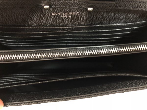 3 saint laurent cassandre matelass chain wallet in grain de poudre embossed black for women 88in23cm ysl 377828bow021000 9988