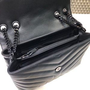 9 saint laurent loulou small chain bag in matelass y black for women 98in23cm ysl 494699dv7281000 9988