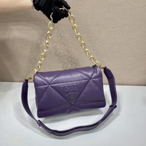 1 prada system nappa patchwork shoulder bag purple for women womens bags 75in19cm 9988