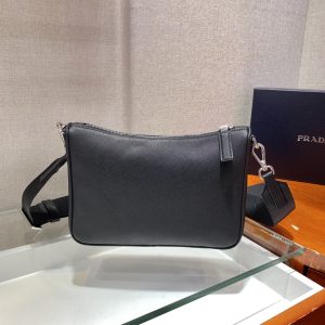 10 prada renylon and saffiano shoulder bag black for women womens bags 94in24cm 2vh113 2dmh f0002 v oop 9988