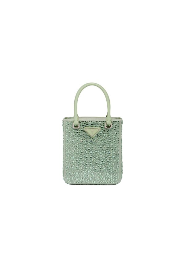 11 prada Small small satin tote bag with crystals gold for women womens bags 69in18cm 1ba331 2awl f068x v ooo 9988