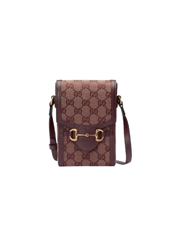 4 gucci horsebit 1955 mini bag beige and burgundy gg supreme canvas for women 67in17cm gg 625615f6b3g9865 9988