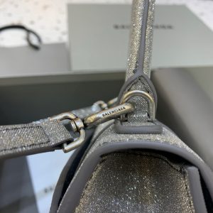1 balenciaga hourglass small handbag in grey for women womens bags 9in23cm 9988