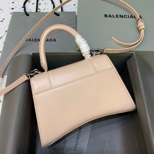 1 balenciaga hourglass small handbag in beige for women womens bags 9in23cm 9988