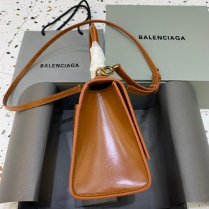 1 balenciaga hourglass small handbag in brown for women womens bags 9in23cm 9988