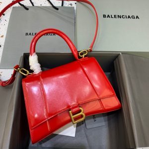 balenciaga hourglass small handbag in bright red for women womens bags 9in23cm 5935461qj4m6406 9988